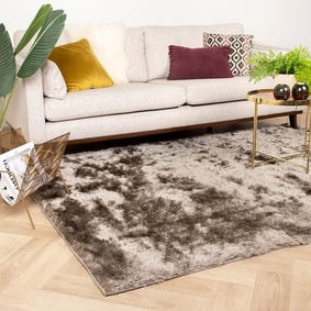 Tapis à poils longs - Glorious Argent/Gris