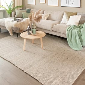 Tapis en laine - Wise Blanc/Naturel