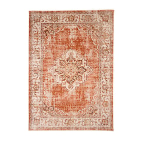 Tapis vintage - Spring Medallion Terracotta/Crème - sfeer