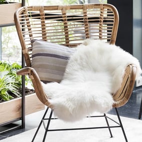 Peau de mouton blanche 90 cm - Tapis