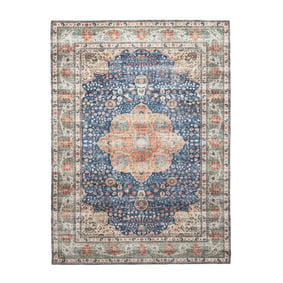 Tapis d'intérieur et d'extérieur - kairo Medallion Bleu Foncé/terra - sfeer