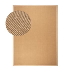 Tapis doux à poils courts - Tulum Border Beige