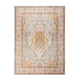 Tapis vintage - Thirza Medaillon Bleu Clair/Multicolore - product