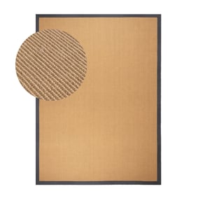 Tapis en sisal - Tulum Border Anthracite