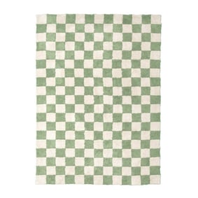 Tapis en coton - Gambit Vert/Blanc - product