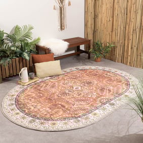 Tapis rétro - Santo Flora Terracotta