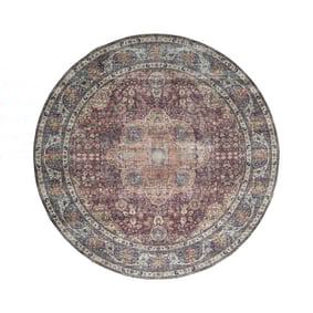 Tapis ovale d'extérieur vintage - Kairo Medaillon Bordeaux - product
