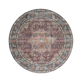 Tapis d'intérieur et d'extérieur rond - kairo Medallion Bordeaux - sfeer