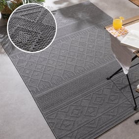 Tapis en sisal - Dunes Geo Anthracite