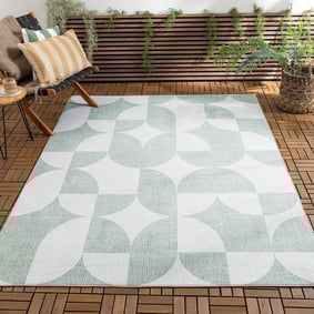 Tapis d'extérieur - Groovy Tiles Vert