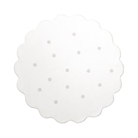 Tapis rond lavable - Cloudy Dots Blanc - sfeer