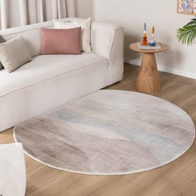 Tapis rond moderne - Field Taupe