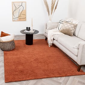 Tapis rond berbère - Aicha Terracotta