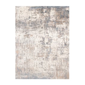Tapis abstrait lavable - Misha Grunge Crème/Gris - sfeer