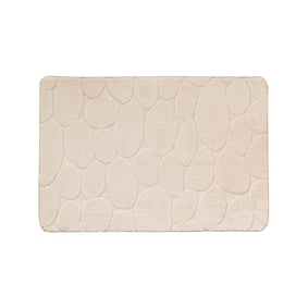 Tapis d'extérieur rond à fleurs - Cassie Pebbles Beige