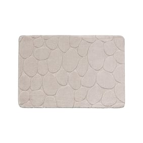Tapis d'extérieur rond à fleurs - Cassie Pebbles Taupe