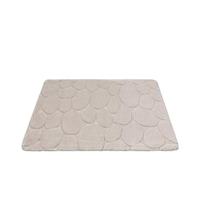 Tapis d'extérieur rond à fleurs - Cassie Pebbles Taupe - product