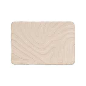 Tapis d'extérieur rond à fleurs - Cassie Shapes Beige