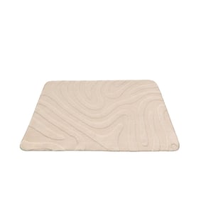 Tapis d'extérieur rond à fleurs - Cassie Shapes Beige - product