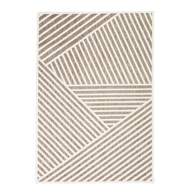 Tapis persan - Nori Lines Blanc/Taupe - product