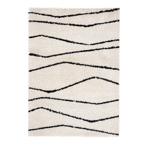 Tapis à poils longs - Grand Wire Crème/Noir - sfeer