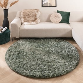 Tapis rond shaggy - Grace Vert