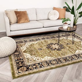 Plaid lavable - Rezah Medaillon Vert Olive