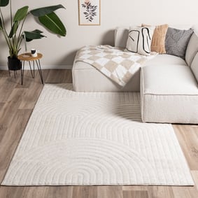 Tapis japandi - Yori Arches Crème