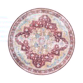 Tapis vintage rond - Azara Rouge - product