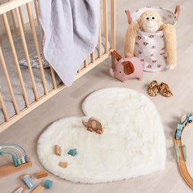 Tapis enfant - Huggy Heart Blanc