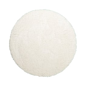 Tapis shaggy rond - Blaze Blanc - sfeer