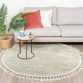 Tapis rond à poils longs - Lofty Fringe Menthe