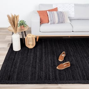 Tapis en jute - Fair Noir