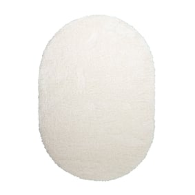 Tapis shaggy ovale - Blaze Blanc - sfeer