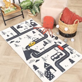 Tapis de Couloir vintage - Dex Trail Noir