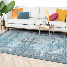 Tapis vintage - Estate Medallion Bleu/Vert