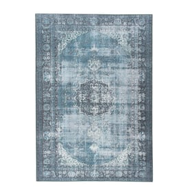 Tapis vintage - Estate Medallion Bleu/Vert - sfeer