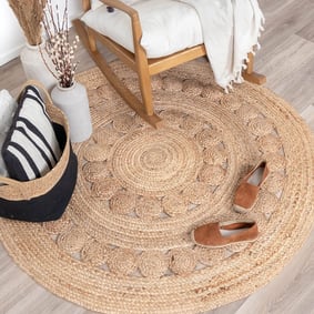 Tapis en jute - Fair Rond Soleil Naturel