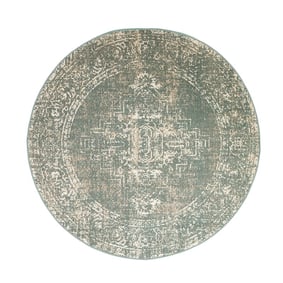 Tapis rond vintage - Spring Ethnic Vert/Crème - sfeer