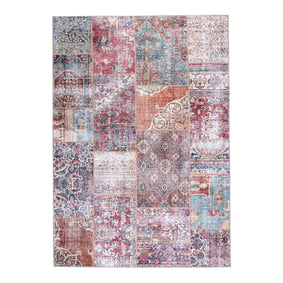 Tapis patchwork - Azara Rouge - sfeer