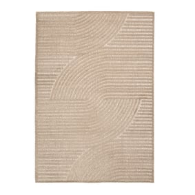 Tapis d'intérieur et d'extérieur moderne - Nori Curves Taupe - sfeer
