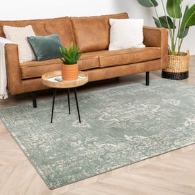 Tapis vintage - Spring Ethnic Vert/Crème