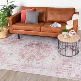 Tapis vintage - Lago Rouge/Rose