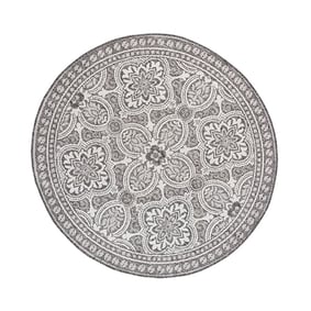 Tapis d'extérieur rond - Summer Oriental Gris - sfeer