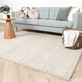 Tapis en laine - Luminous Crème/Blanc