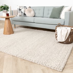 Tapis en laine - Luminous Crème/Blanc