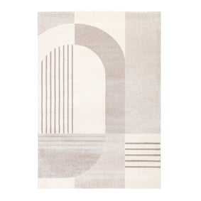 Tapis à poils longs - Serene Shapes Crème - sfeer