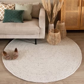 Tapis en laine rond - Wise Gris/Chiné No. 367