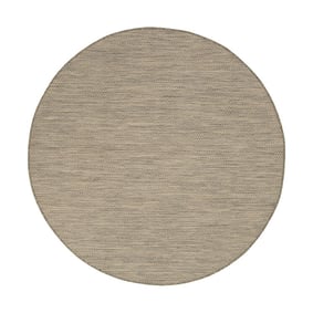 Tapis d'extérieur rond - Malta Arrow Naturel - product