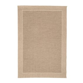 Tapis d'extérieur en jute - Fora Edge Naturel - sfeer